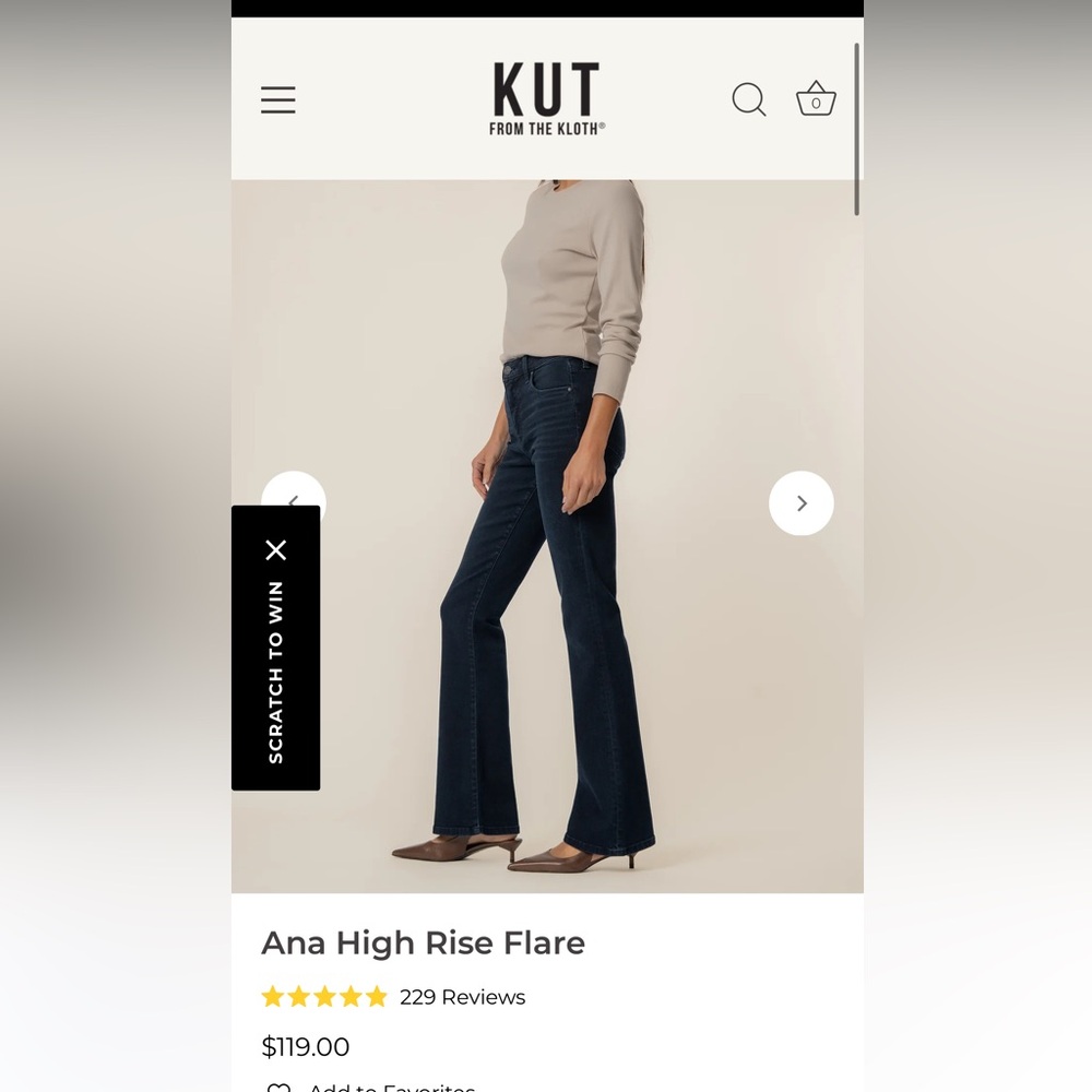 NWT Kut from the Kloth ANa High Rise Flare Jeans